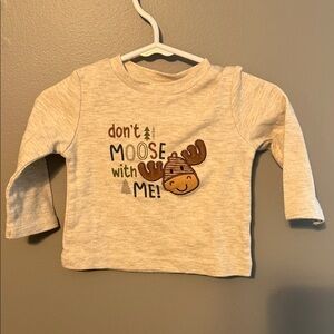 Baby Essentials Beige Moose Long Sleeve Tee